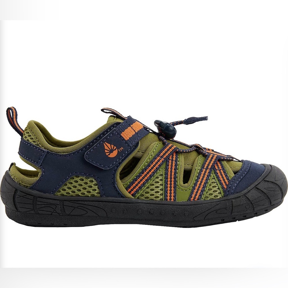 O’Rageous Boy’s Backshore III Water Shoes Green/Blue size 2 D NEW